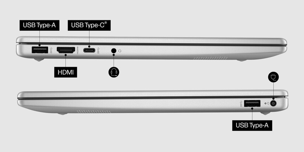 Laptop HP 14-ep0027la Natural Silver de Color Plata Natural