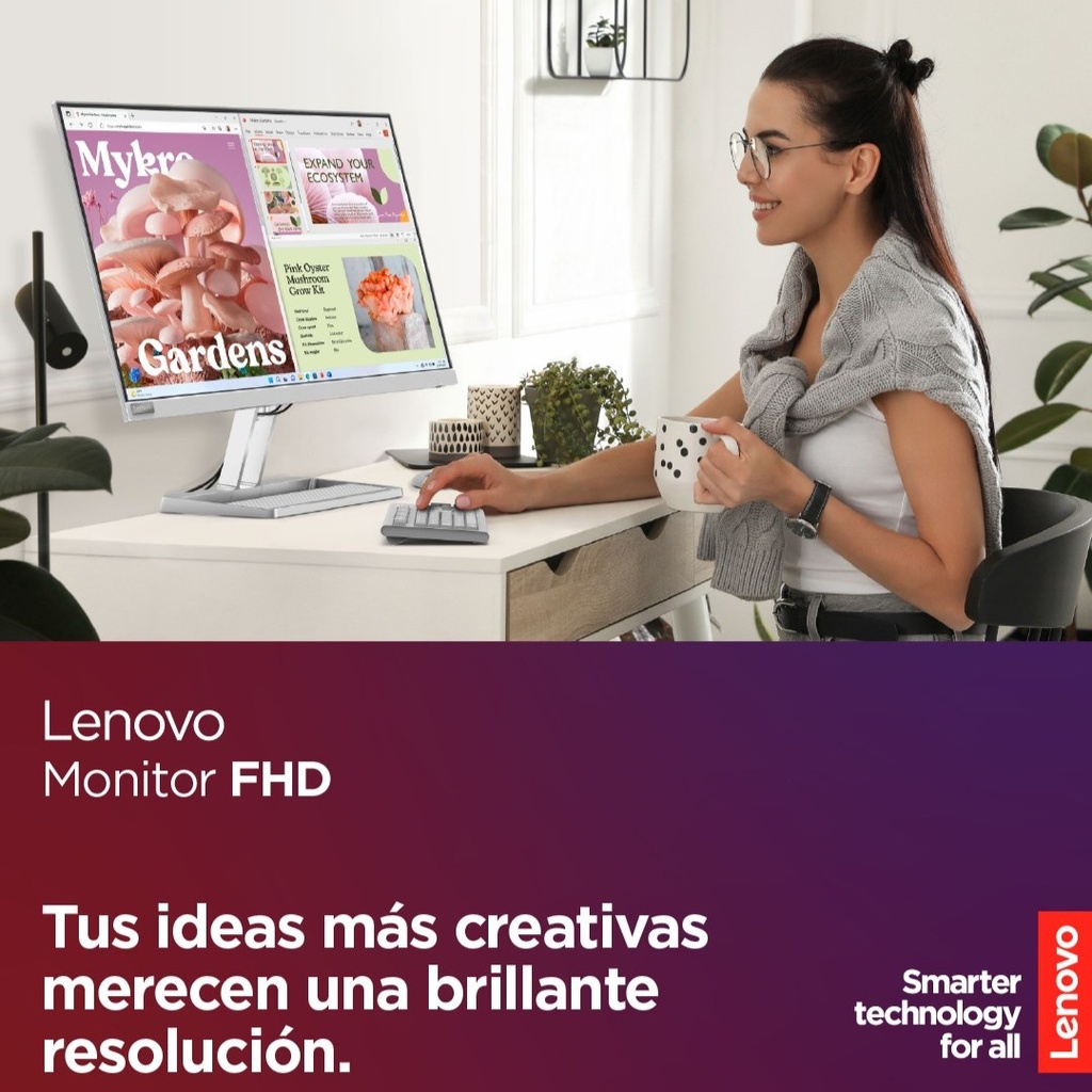 Monitor IPS Lenovo L27i-4A de 67BE-KAC1LA de 27 Pulgadas