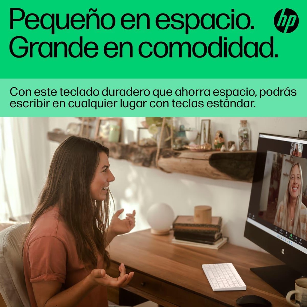 Teclado Bluetooth HP 350 Compact Multi-Device White Multidispositivo