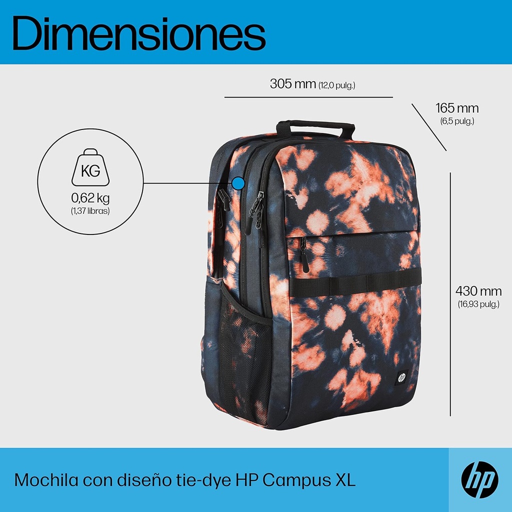 Mochila HP Campus XL Tie Dye