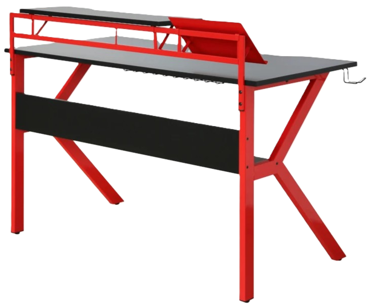 Escritorio Gamer Ferrini Negro y Rojo