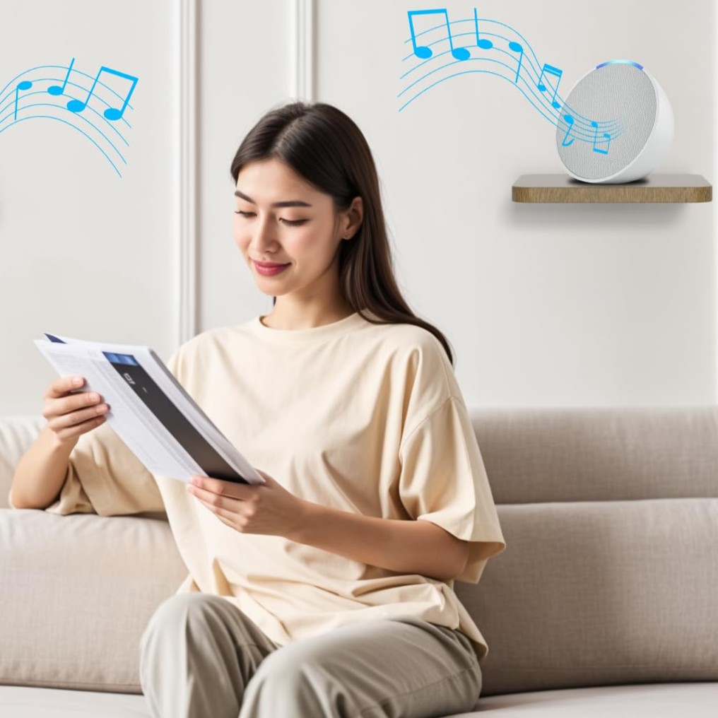 Asistente Inteligente Amazon Alexa Echo Pop Color Glacier White