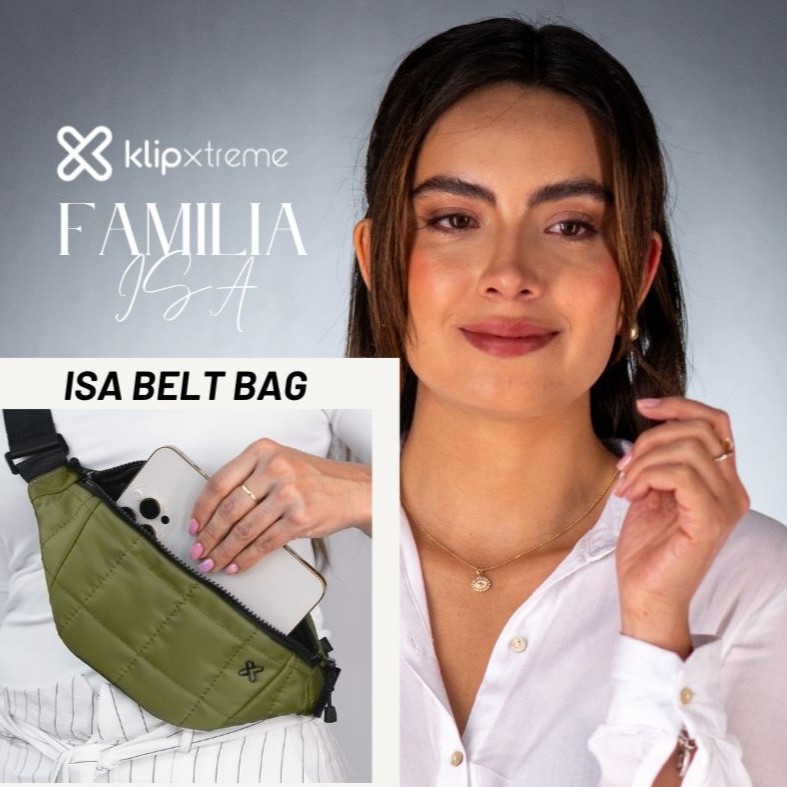 Bolsa de Cinturón Tipo Riñonera Klip Xtreme Isa Green de Color Verde