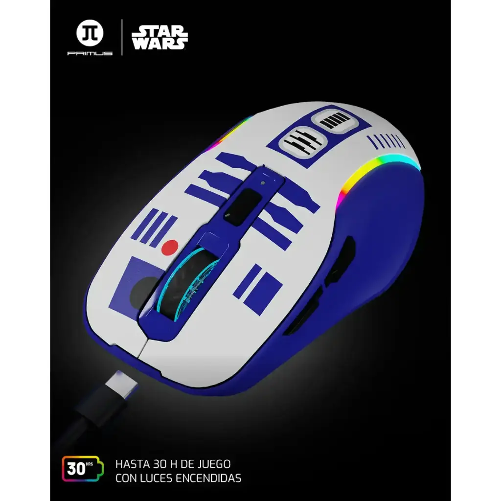 Mouse Gamer Bluetooth Primus Gladius TM11 Star Wars R2-D2
