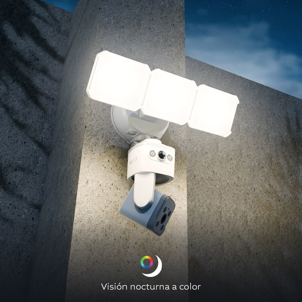 Cámara de Seguridad Wi-Fi Nexxt de Doble Lente con Reflector