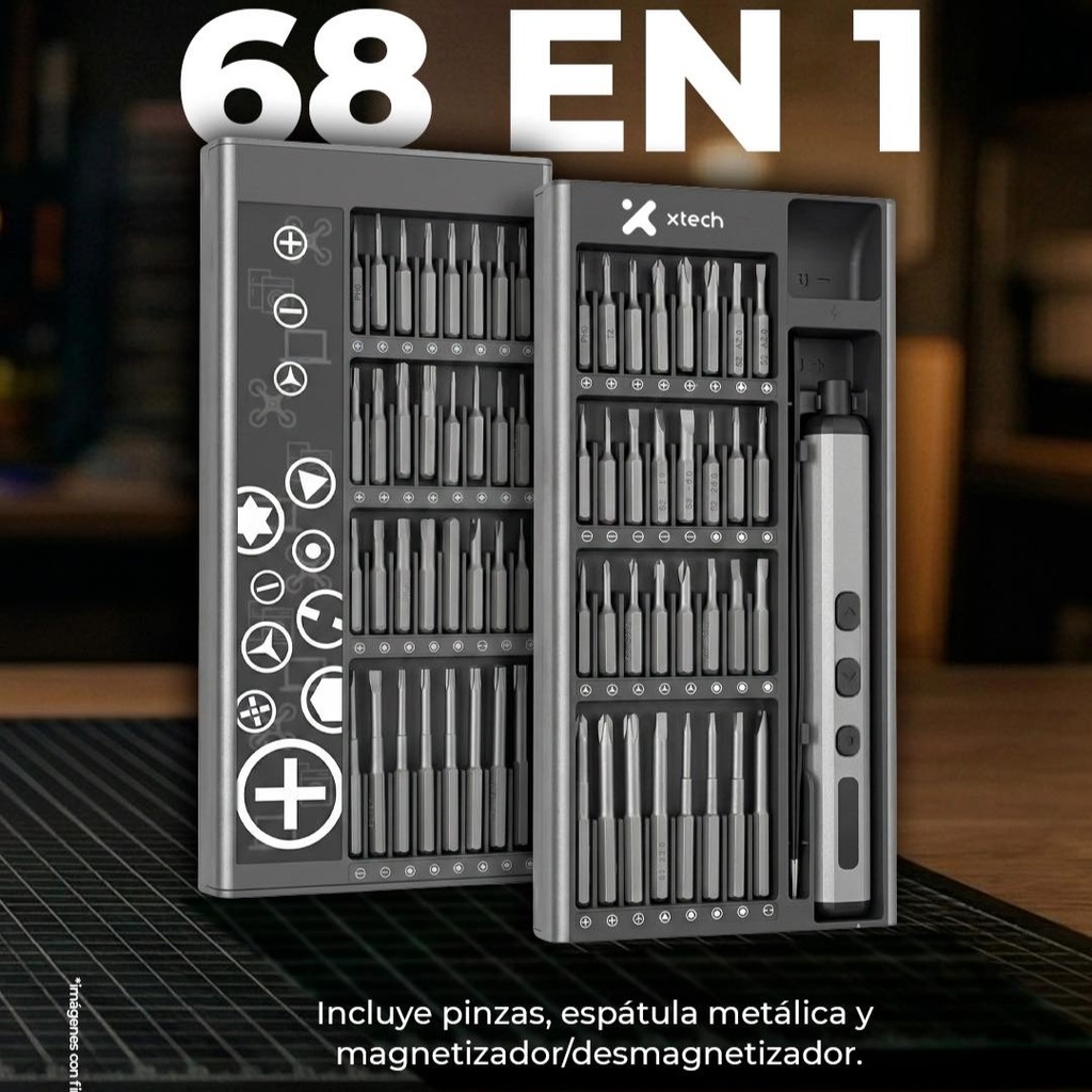 Kit de Herramientas de Precisión Xtech 68 en 1