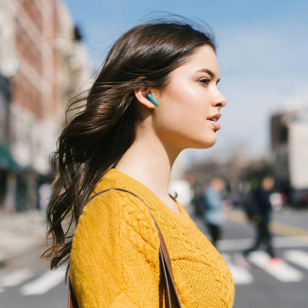 Audífonos Bluetooth JBL Vibe Flex 2 Blue de Color Celeste