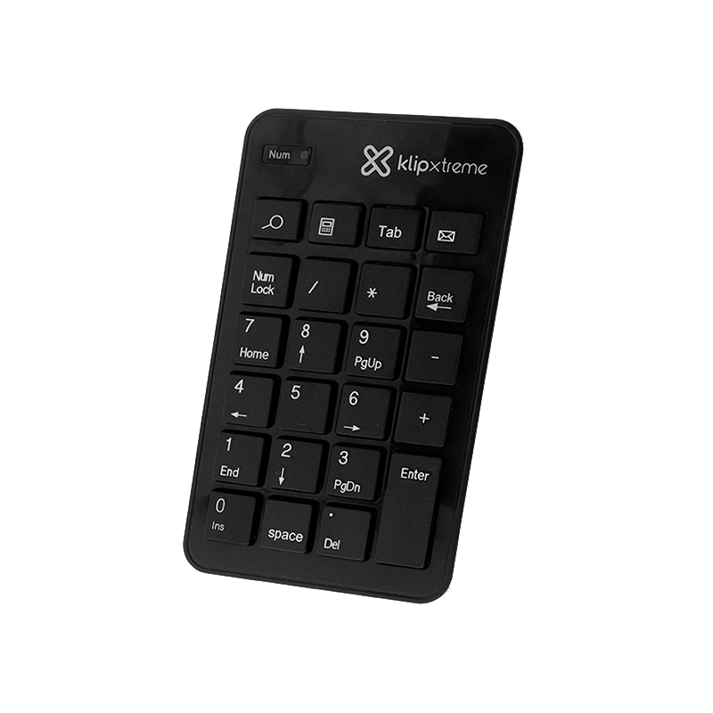 Teclado Numérico Inalámbrico Klip Xtreme Zypher de Color Negro