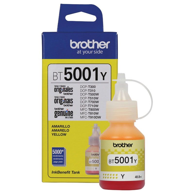 Botella de Tinta Brother BT5001Y Color Amarillo
