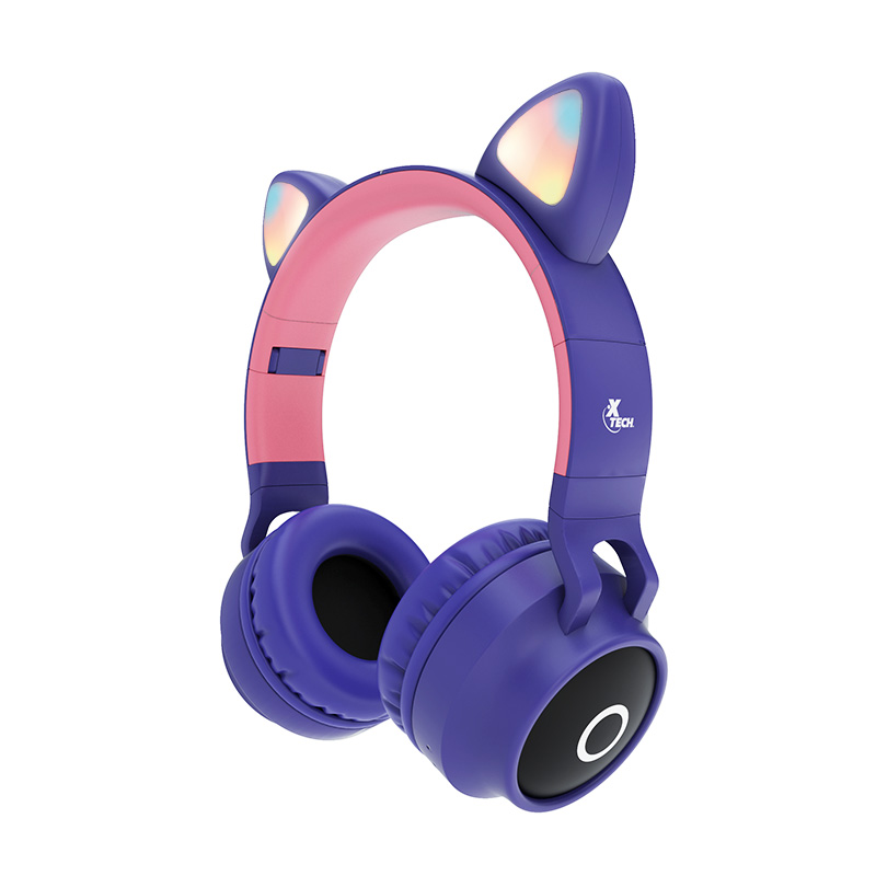 Audífonos Bluetooth Xtech Hera de Color Morado para Niña