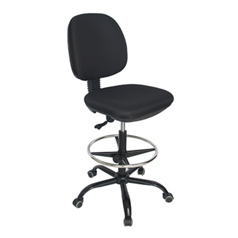 Silla Dorasol de Tela sin Brazos de Color Negro para Cajero