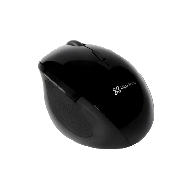 Mouse Ergonómico e Inalámbrico Klip Xtreme OrbiX de Color Negro