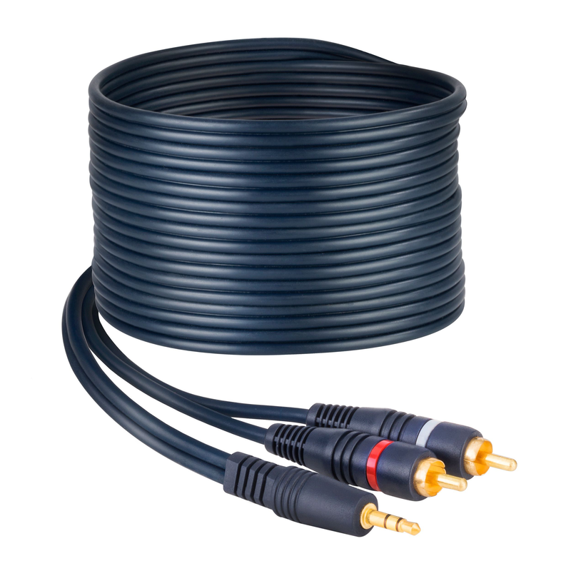 Cable RCA a Auxiliar 3.5 mm Steren de 3.6 Metros
