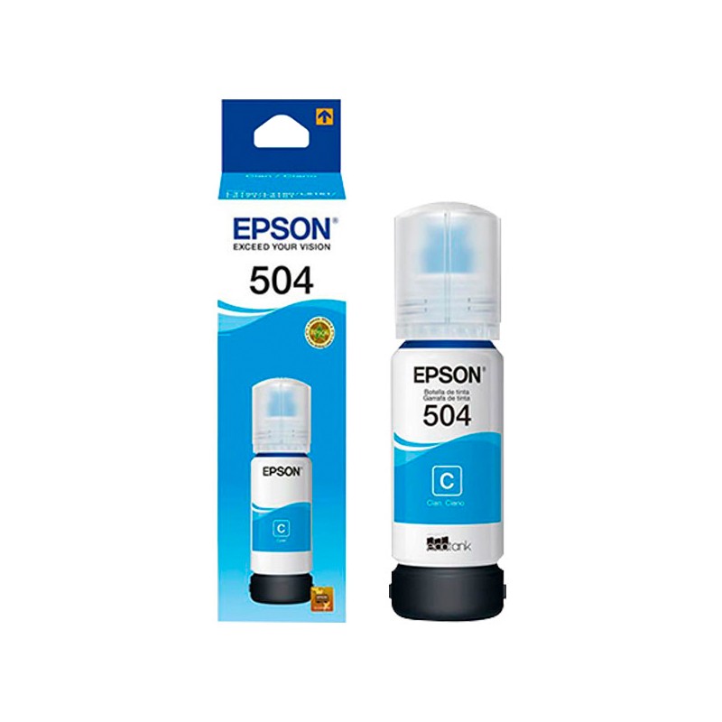 ​Botella de Tinta Epson T504220 de Color Cian