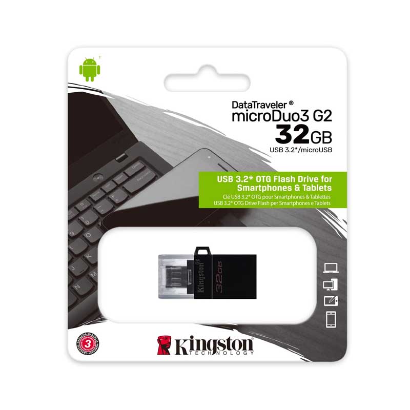Memoria Micro USB a USB-A 3.2 Kingston DataTraveler microDuo3 G2 de 32 GB