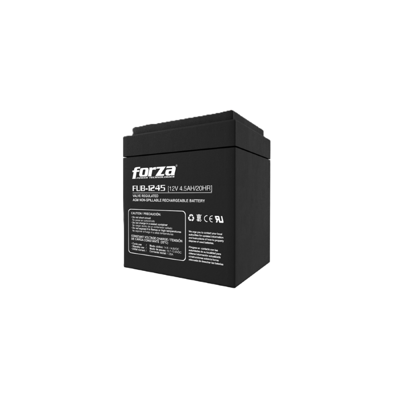 Batería Forza Ácido Plomo Sellada de 12 Voltios y 4.5 Amperios de Color Negro para UPS