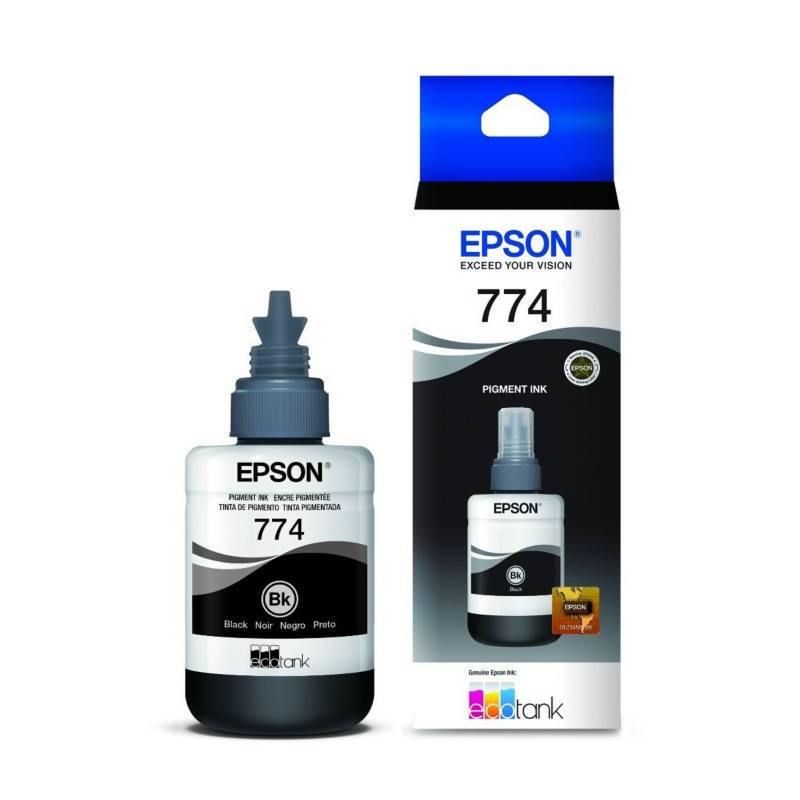 Botella de Tinta Pigmentada Epson T774120 de Color Negro
