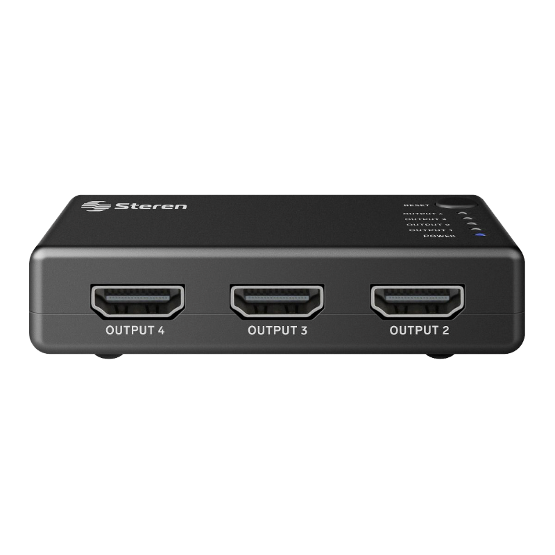 Divisor con Amplificador Steren HDMI de 4 Salidas