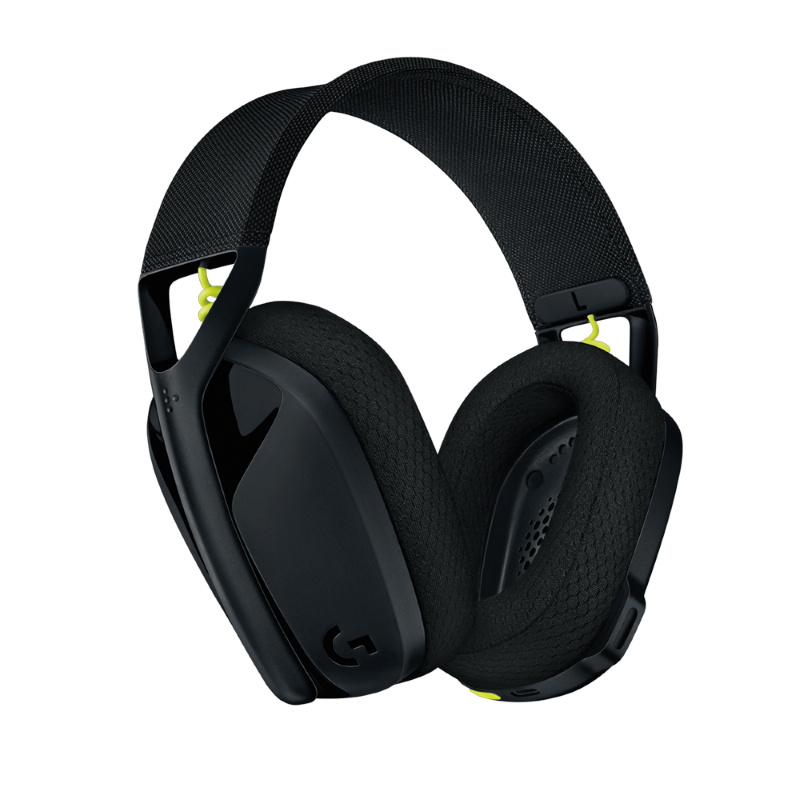 Audífonos Bluetooth Logitech G G435 Negro y Amarillo Fluorescente