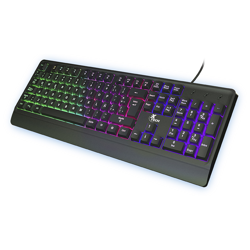 Teclado Gamer Xtech Chevalier de Color Negro con Cable USB-A y RGB