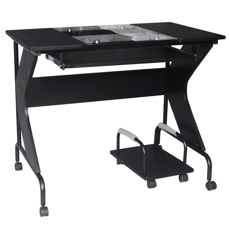 Escritorio Xtech Lombardi con Tope de Vidrio para Computadora