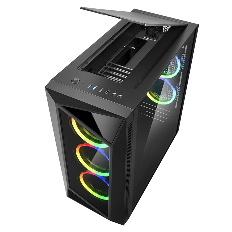 Case Gaming Sharkoon REV200 de Color Negro