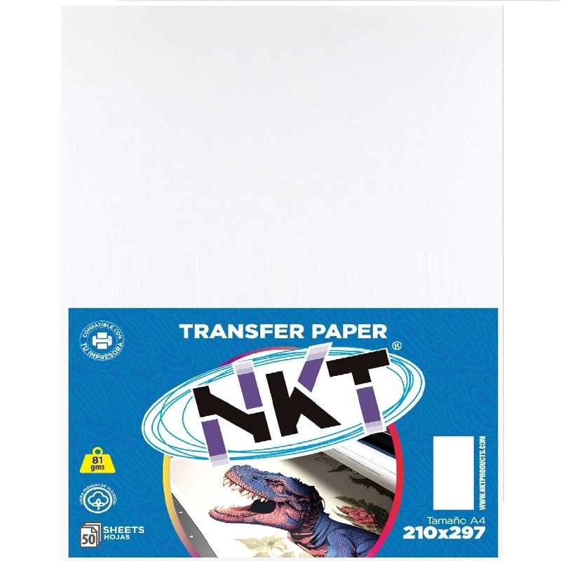 Paquete de Papel Transfer Paper NKT para Sublimar de Tamaño A4
