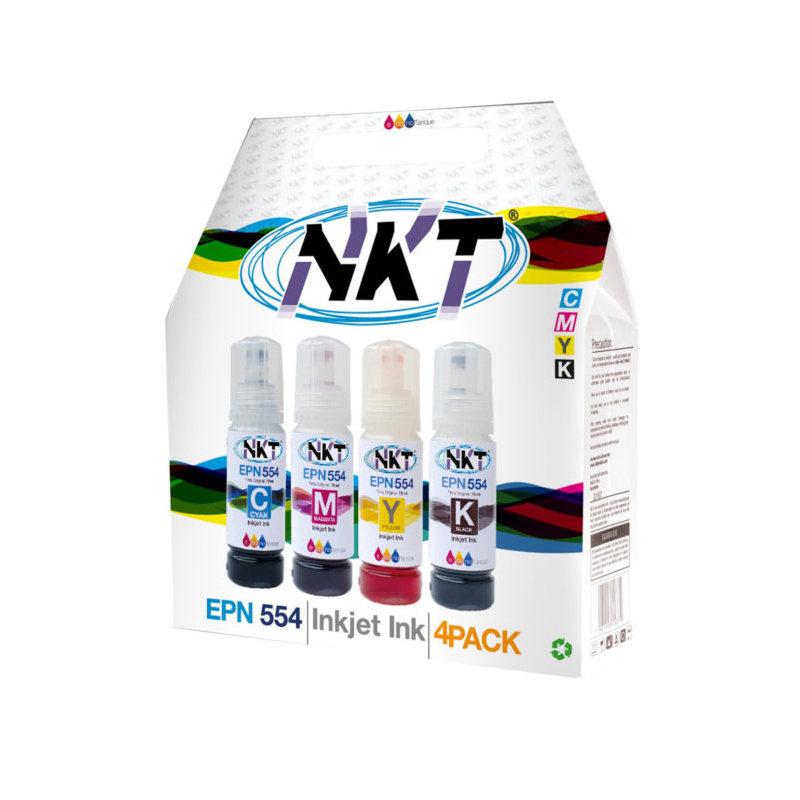Kit de 4 Tintas Genéricas NKT Compatible con 544