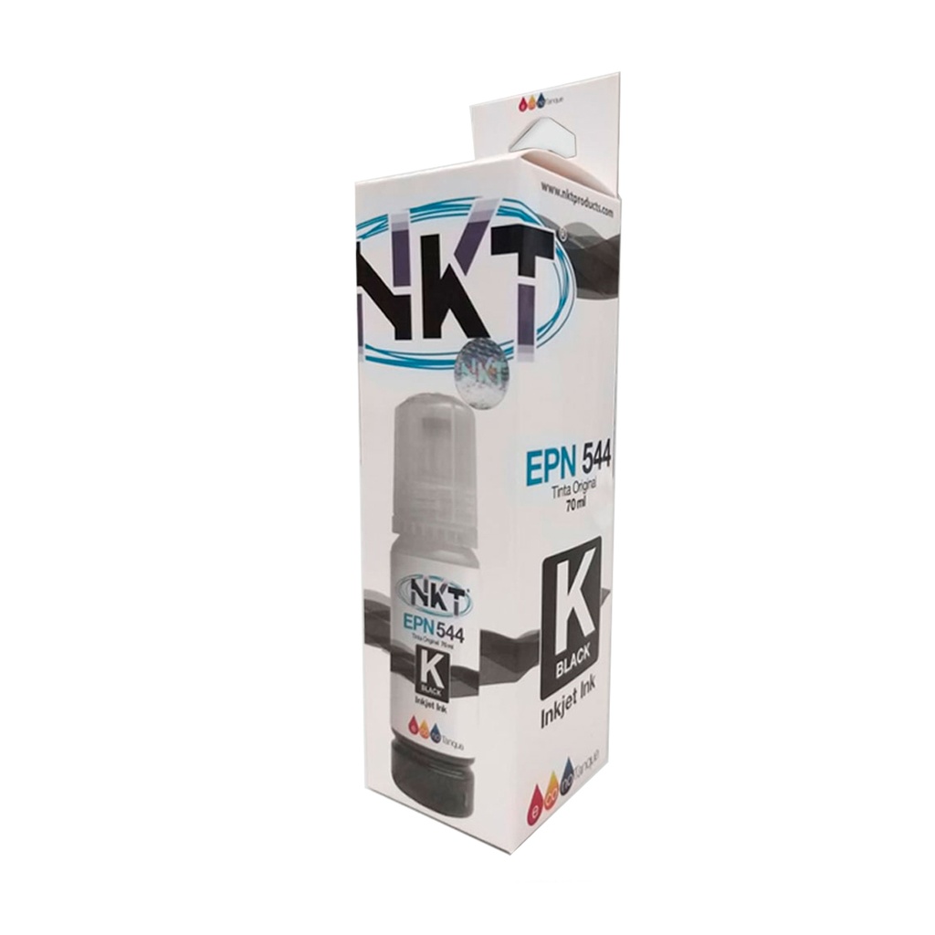 Botella de Tinta Genérica NKT de Color Negro de 70 mililitros Compatible para Epson 544
