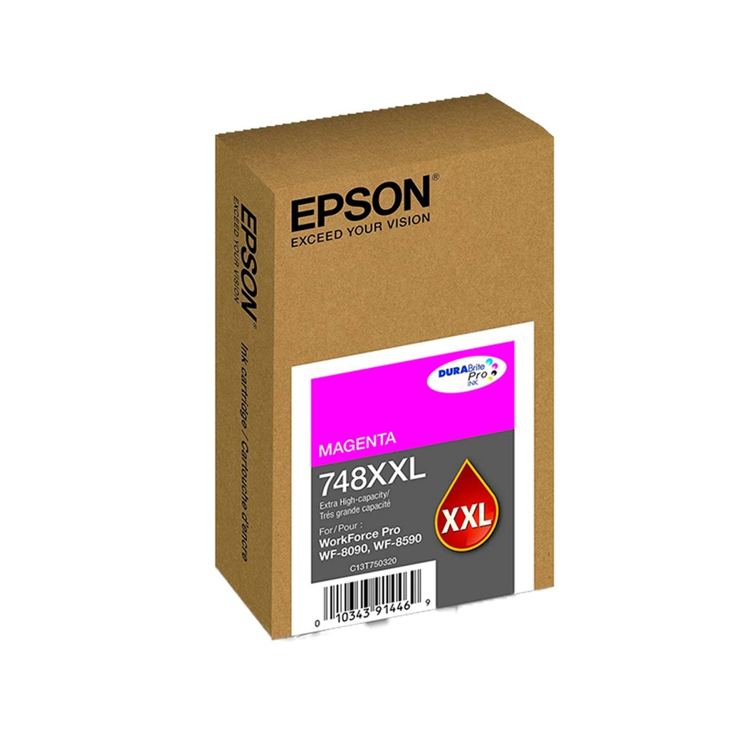 [C13T75032A] Cartucho de Tinta de Color Magenta Extra Alta Capacidad Epson T748XXL320-AL