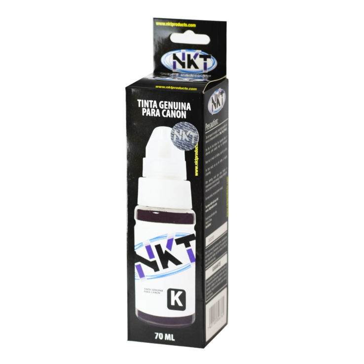 Botella de Tinta Genérica NKT de Color Negro de 70 mililitros Compatible para Canon GI-190