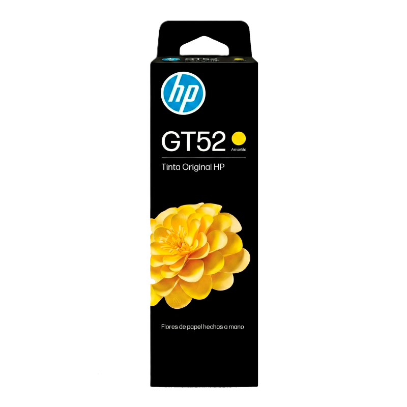 Botella de Tinta HP GT52 Yellow de Color Amarillo