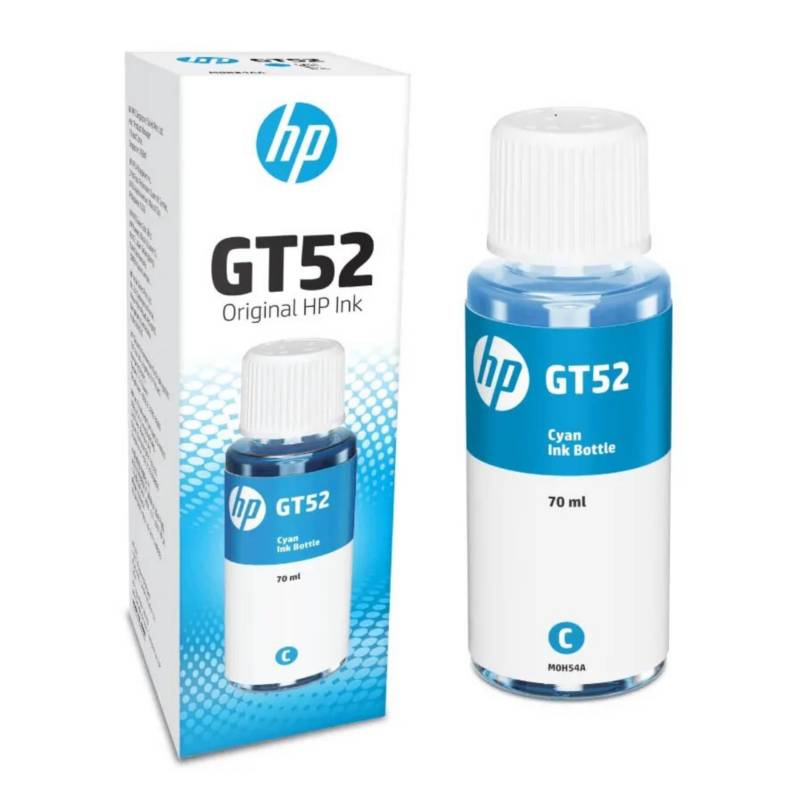 Botella de Tinta HP GT52 de Color Cian
