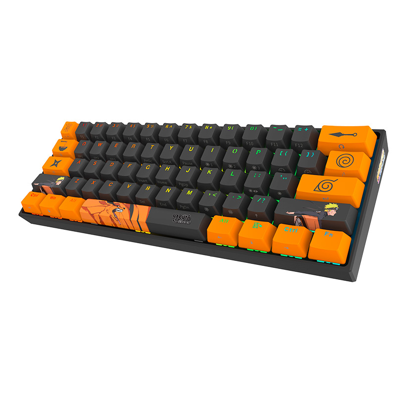 [NA-KB-1003] ​Teclado Gamer RGB Mecánico CheckPoint Naruto Leaf 61%