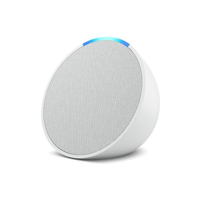 Asistente Inteligente Amazon Alexa Echo Pop Glacier White de Color Blanco Glaciar