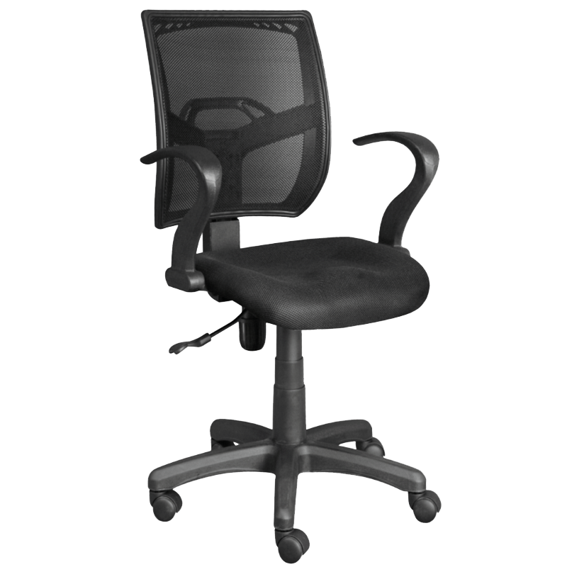 Silla Xtech Stuttgart Secretarial Negra con Base de Plástico
