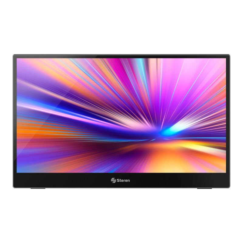 ​Monitor Portátil Steren Touch de 15.6 Pulgadas de Color Negro​