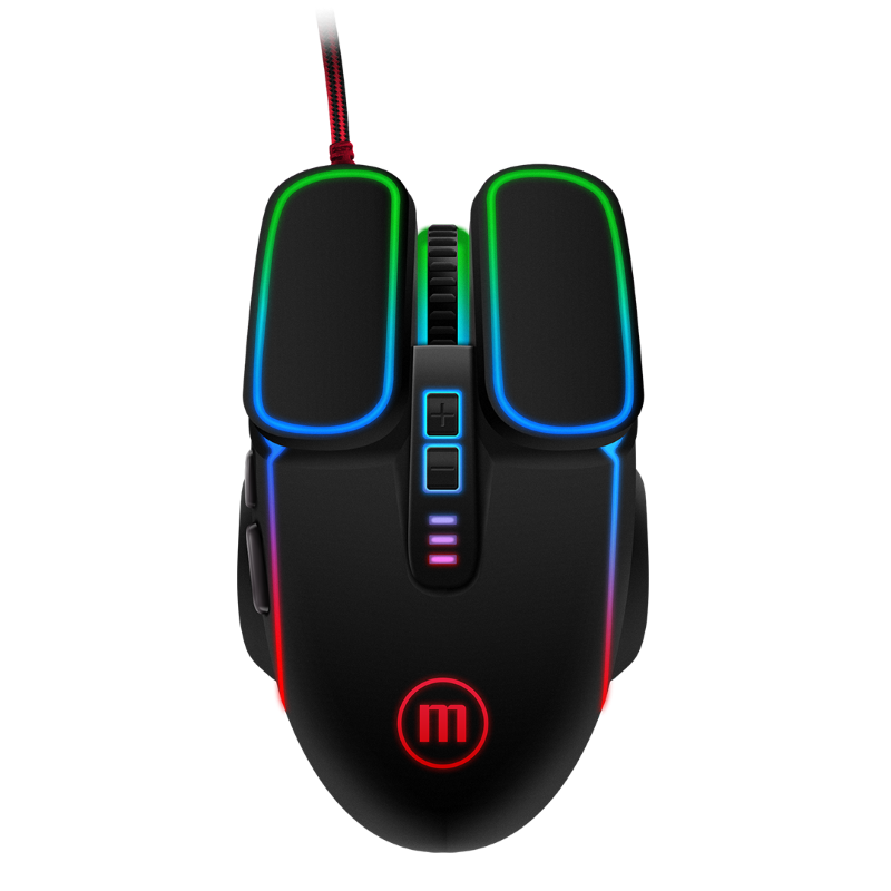 Mouse Gamer RGB Maxell CA-MOR-TRON Color Negro con Cable
