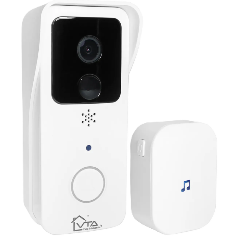 Video Portero Wi-Fi Inteligente VTA de Color Blanco con Timbre
