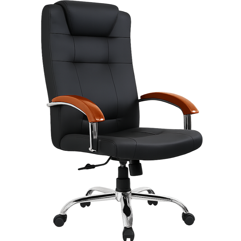 Silla Ejecutiva Dorasol Negra Imitación Cuero
