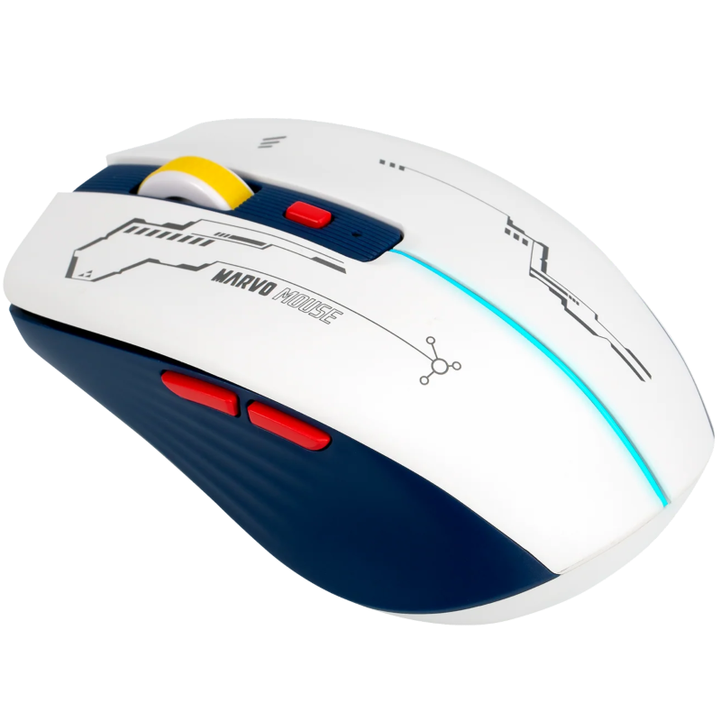 Mouse Gamer Inalámbrico Marvo M796W Capo 20 de Color Blanco