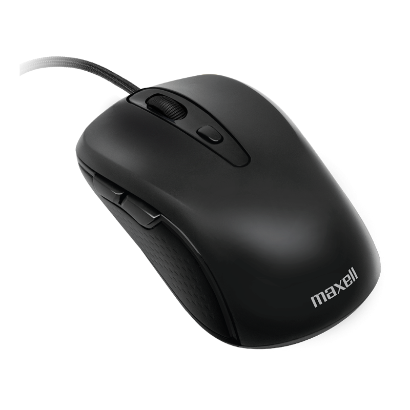 Mouse Maxell de Color Negro con Cable USB-C