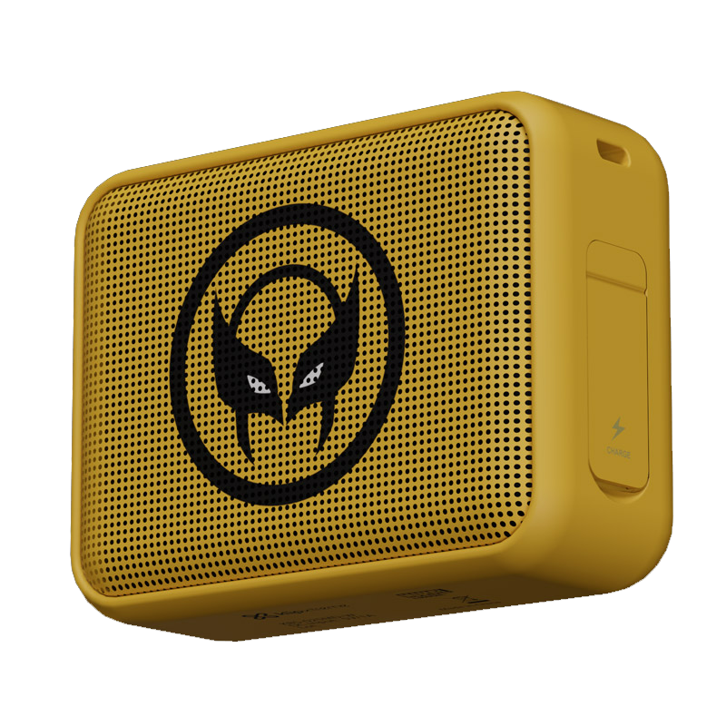 Bocina Recargable Bluetooth Klip Xtreme Nitro Marvel Wolverine de Color Amarillo
