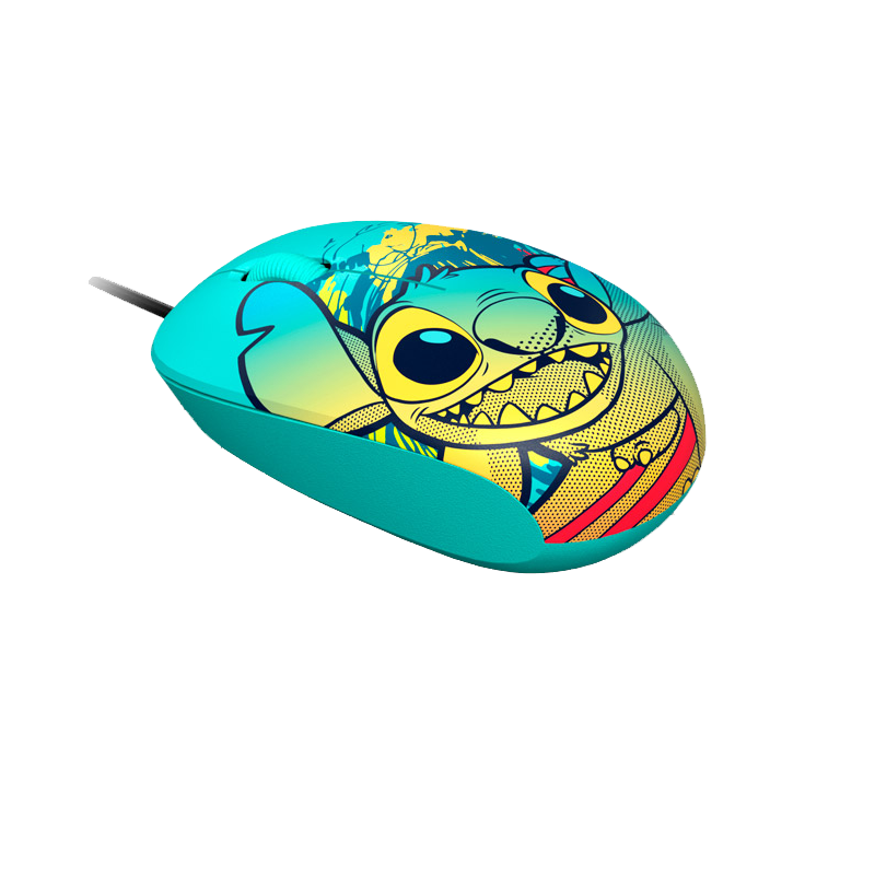 ​Mouse Xtech Edición Disney Stitch de Color Celeste con Cable USB