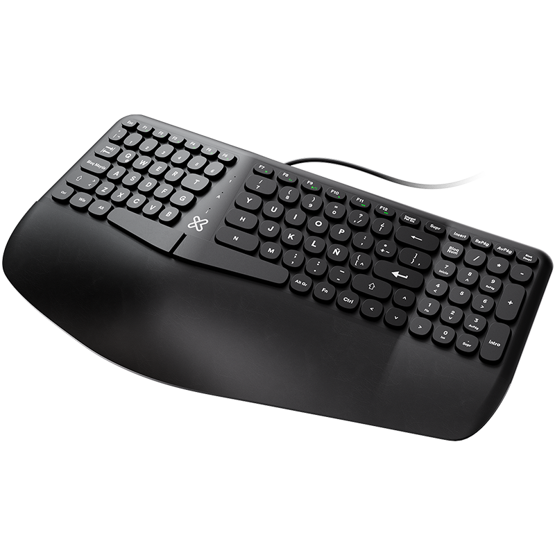 Teclado Ergonómico Klip Xtreme Evolve con Cable