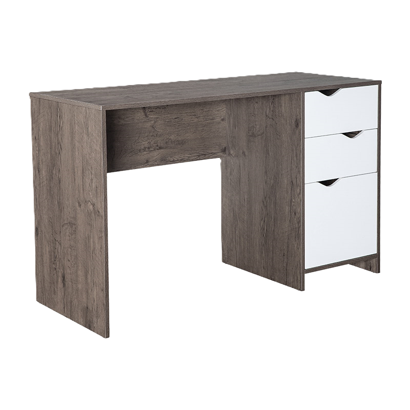 Escritorio Xtech Color Nogal con Gavetas y Gabinete con Puerta