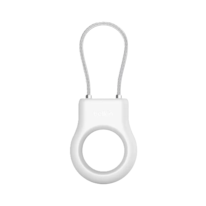 Llavero Premium Belkin de Seguridad para Airtag Color Blanco