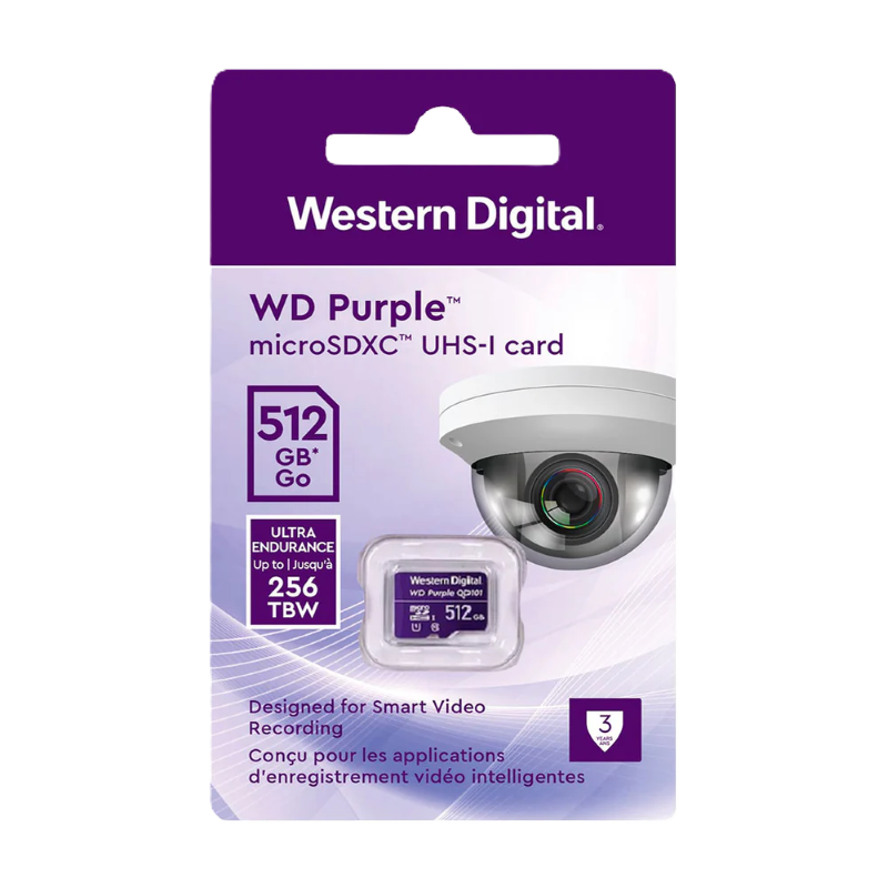 Memoria MicroSDXC Western Digital Purple de 512 GB