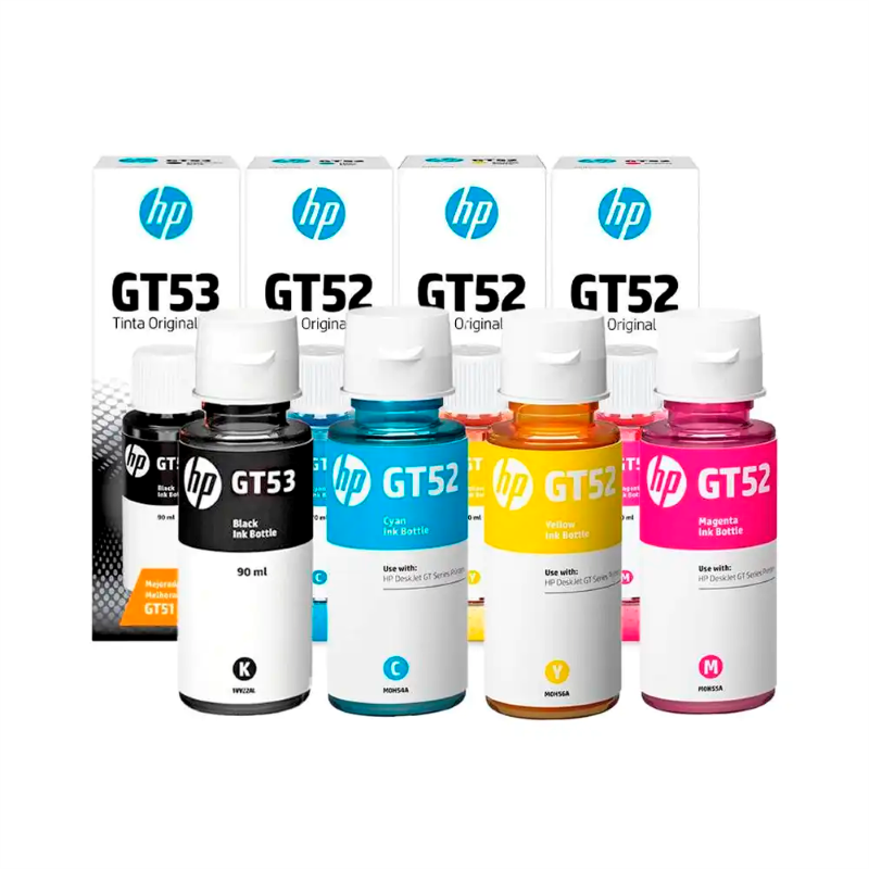 Kit de Tinta HP GT53/GT52 4 Colores