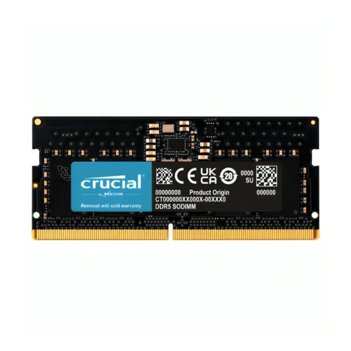 Memoria RAM SODDIM DDR5 Crucial de 8 GB a 5200 Mhz para Computadora Portátil